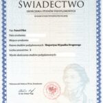 SWIADECTWO UKONCZENIA STUDIÓW PODYPLOMOWYCH