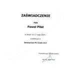 Zaświadczenie - seminarium PC-Crash